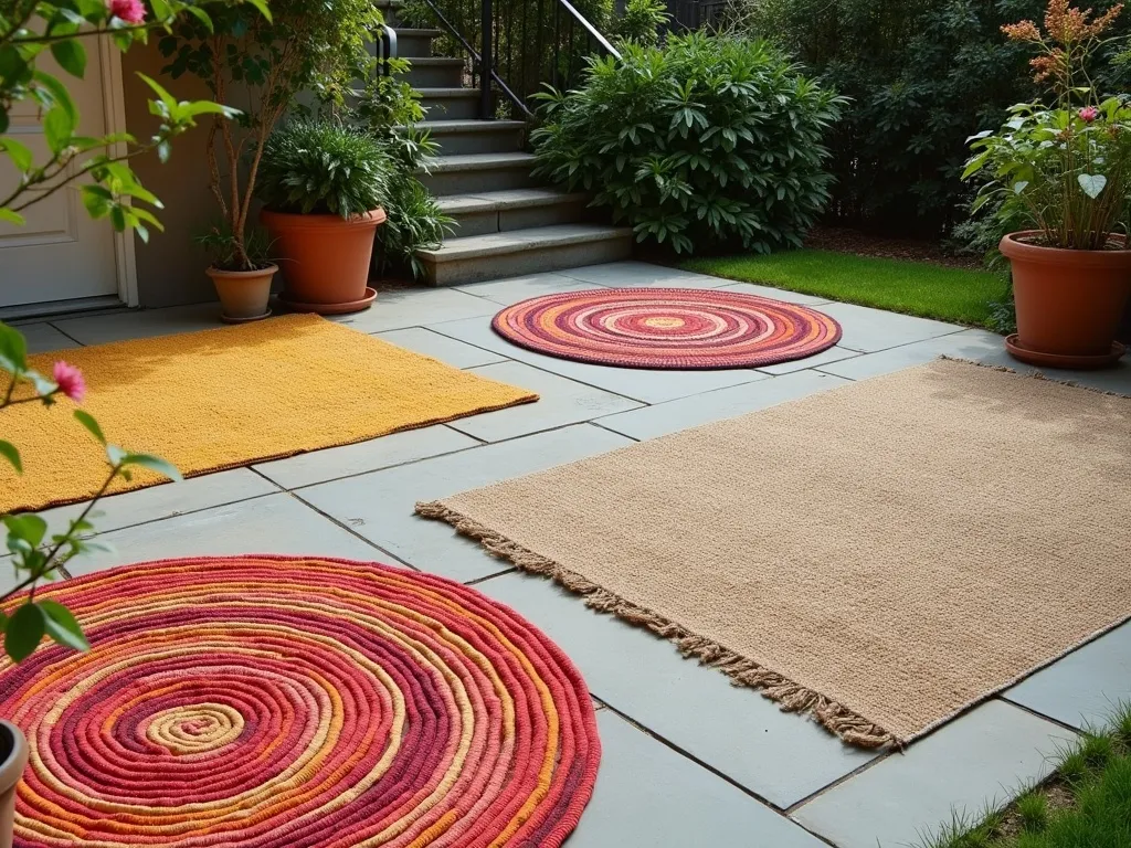 Samples of outdoor rugs