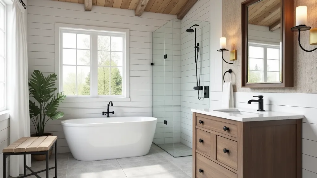 5 Modern Farmhouse Style Bathrooms to Inspire Your Next Reno