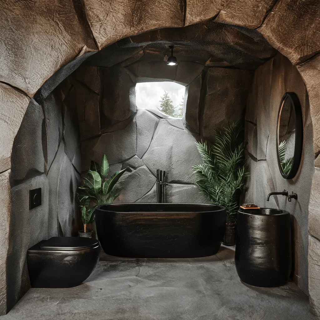 Embrace the Enigmatic Allure of Black in the Bathroom