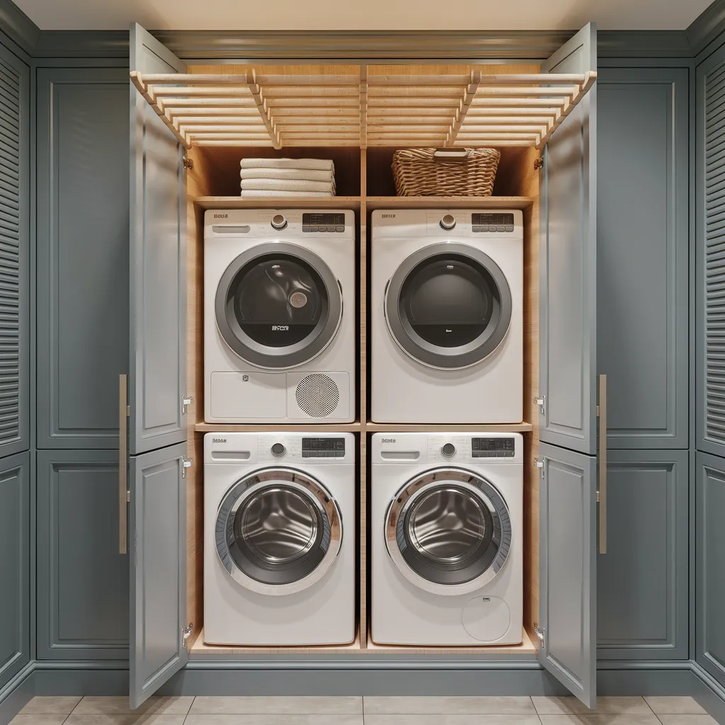 Helpful and Hidden Drying Racks That Can Transform Your Laundry Room